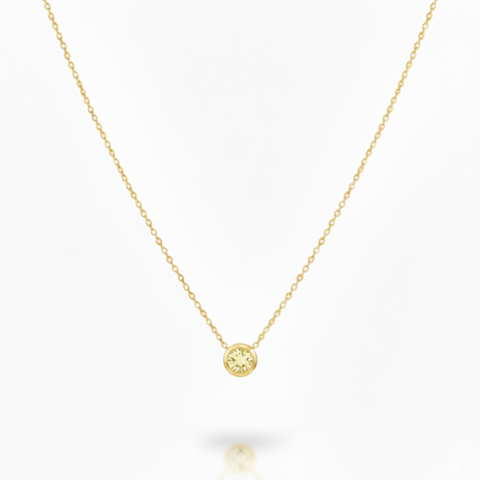 November Topaz Birthstone Necklace