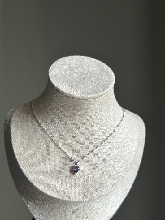 Lilac Heart Necklace