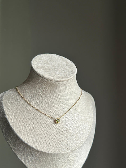 Lime green stone Necklace